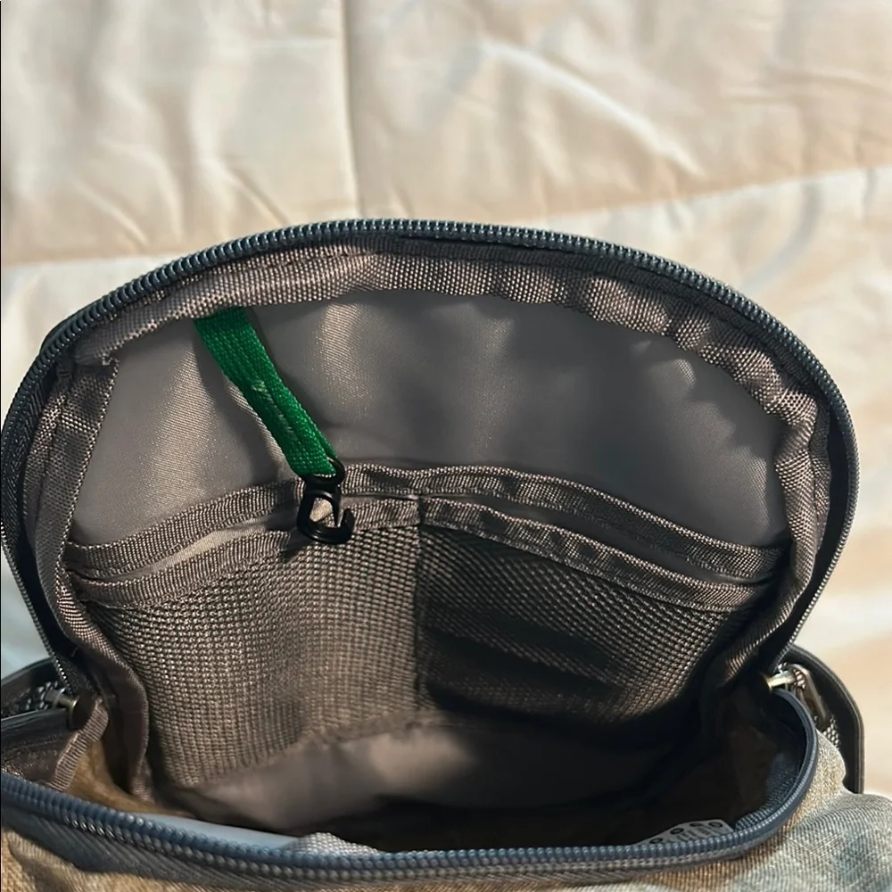 Black and Tan Crossbody Bag with Slim Profile and Minimalist Design NWOT - Picture 7 of 8